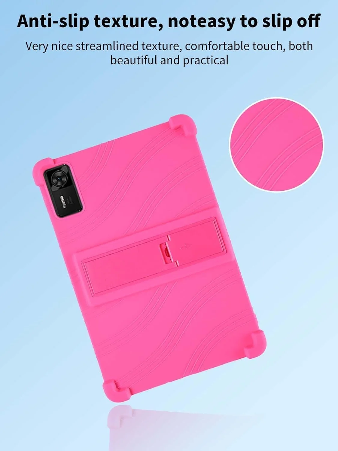 کاور تبلت کودکانه Gruattreay سازگار با Lenovo Legion Y700 (Gen 4) 8.8 اینچ [مناسب کودکان] با 4 گوشه ضخیم، کاور سیلیکونی نرم و ضد ضربه با استند قابل تنظیم (مشکی)