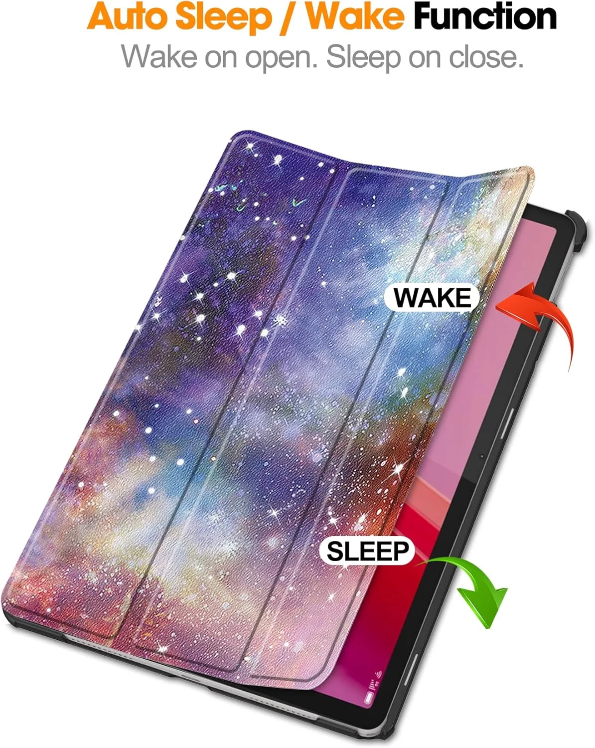 کیف تبلت RanTuo برای Lenovo Tab M11، روکش PU، سبک و نازک، ضد آب، ضد گرد و غبار، محافظ ضد افتادن برای Lenovo Tab M11. (کهکشان)
