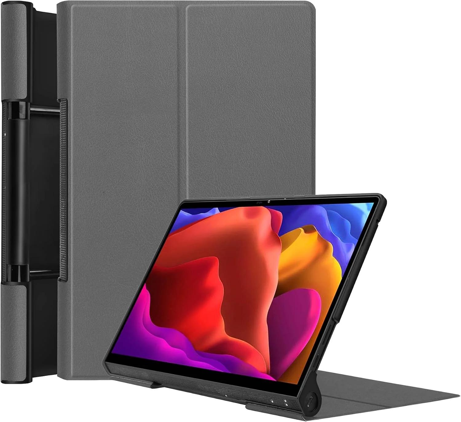 کیف تبلت RanTuo برای Lenovo Yoga Pad Pro 13، چرم PU، سبک و نازک، ضد آب، ضد گرد و غبار، قاب محافظ ضد افتادن برای Lenovo Yoga Pad Pro 13 (خاکستری)