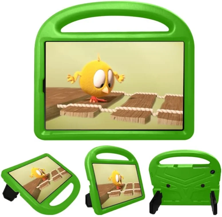 کیف تبلت نیکاگ مناسب برای تبلت لنوو تب M10 HD TB-X505F TB-X505L TB-X605F سایز 10.1 اینچ، مناسب کودکان، دارای دسته با استند، فوم EVA ایمن، سبک وزن، کاور محافظ ضد ضربه، سبز