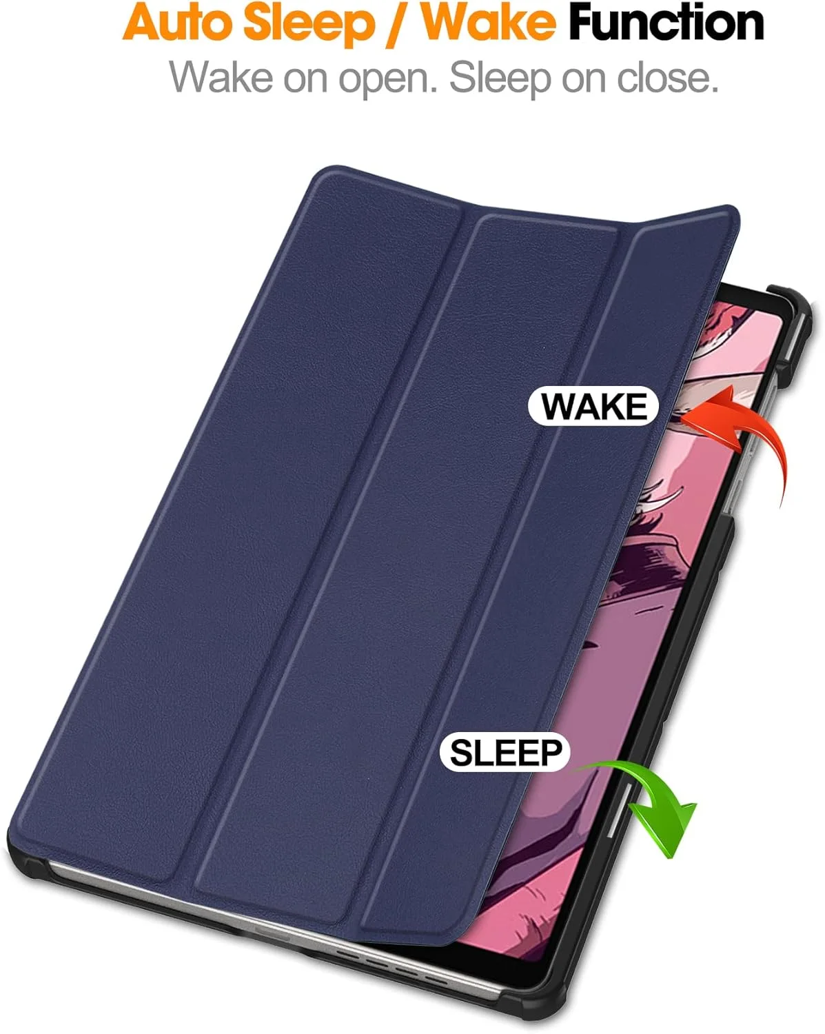 کیف تبلت RanTuo برای لنوو Legion Y700 2023، جنس چرم PU، سبک و نازک، ضد آب، ضد گرد و غبار، قاب محافظ ضد افتادن برای لنوو Legion Y700 2023 (آبی نفتی)