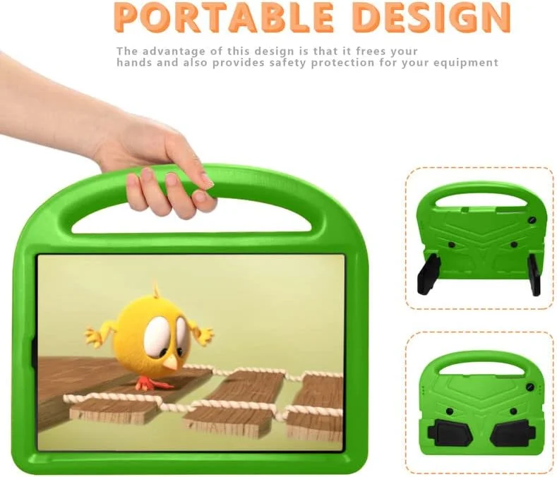 کیف تبلت نیکاگ مناسب برای تبلت لنوو تب M10 HD TB-X505F TB-X505L TB-X605F سایز 10.1 اینچ، مناسب کودکان، دارای دسته با استند، فوم EVA ایمن، سبک وزن، کاور محافظ ضد ضربه، سبز