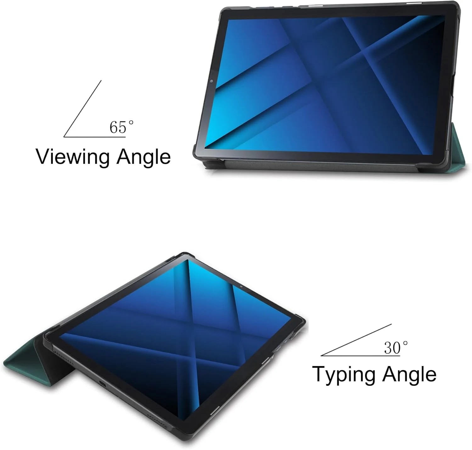 کاور تبلت RanTuo برای لنوو تب 6 2021، چرم PU، سبک و نازک، ضد آب، ضد گرد و غبار، کاور محافظ ضد افتادن برای لنوو تب 6 2021. (سبز تیره)