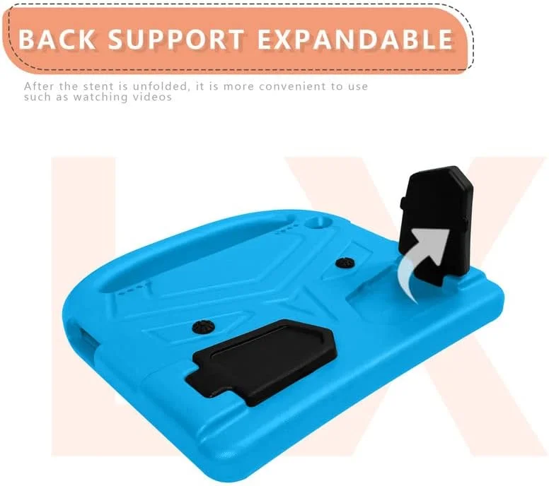 Nikaque Tablet Case For Lenovo Tab M10 FHD Plus 2nd TB-X606F/TB-X606X 10.3-Inch, Kids Friendly, Handle with Stand, Safe EVA Foam Cover, Lightweight, Shockproof Protective Cover, Blue