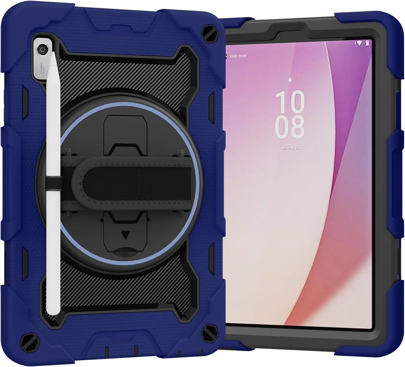 کیف تبلت nincyee برای Lenovo Tab M9 9 اینچی، کیف سیلیکونی رنگین کمانی مقاوم در برابر ضربه برای کودکان با نگهدارنده مداد، بند شانه، پایه تاشو چرخشی، بند دستی