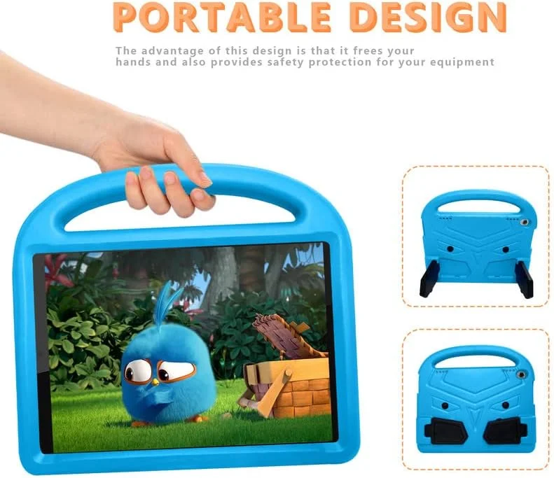 Nikaque Tablet Case For Lenovo Tab M10 FHD Plus 2nd TB-X606F/TB-X606X 10.3-Inch, Kids Friendly, Handle with Stand, Safe EVA Foam Cover, Lightweight, Shockproof Protective Cover, Blue