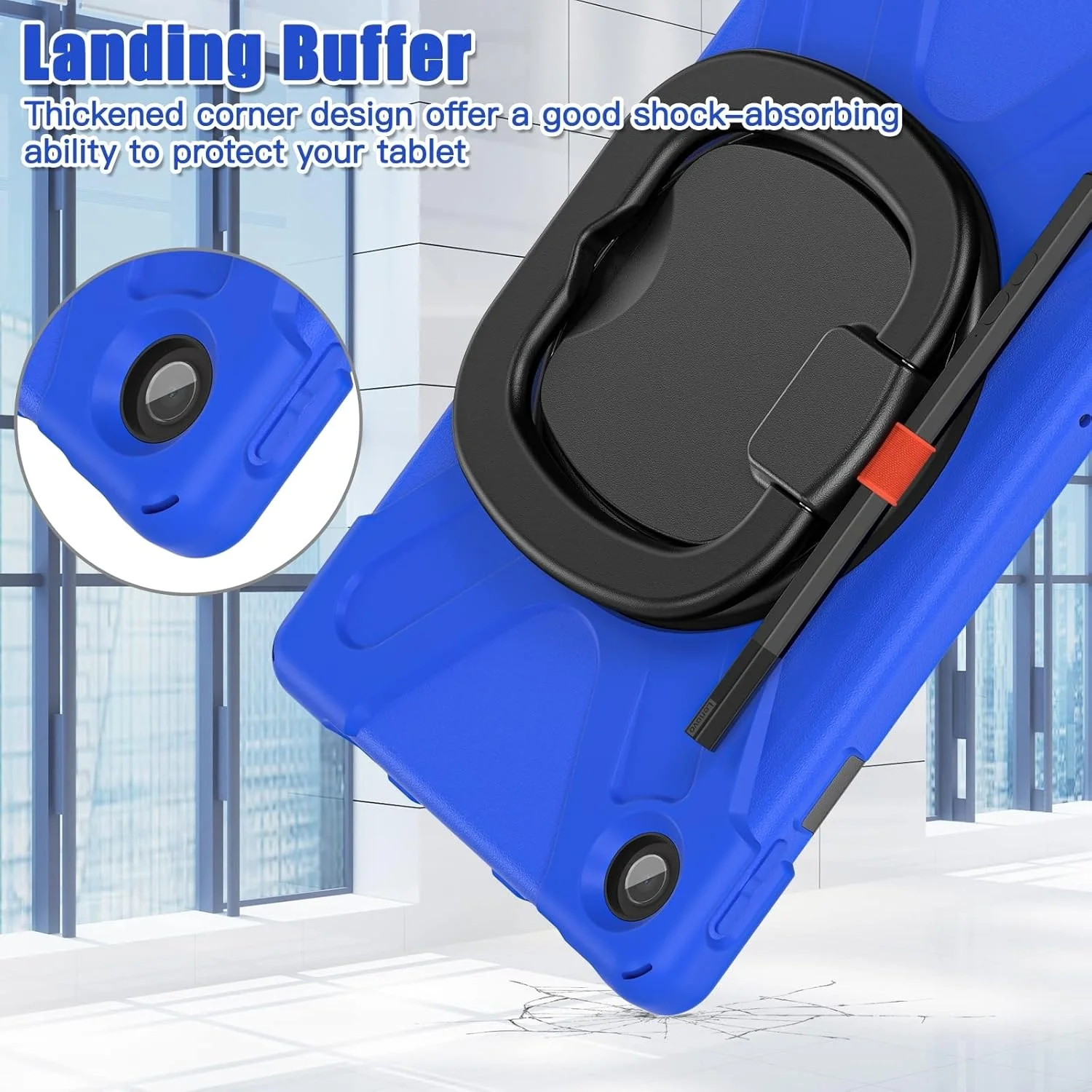 کاور محافظ تبلت ZZjingli سیلیکونی + PC مناسب برای تبلت Lenovo Tab M10 Plus 10.6 نسل 3 سال 2022 (رنگ: آبی)