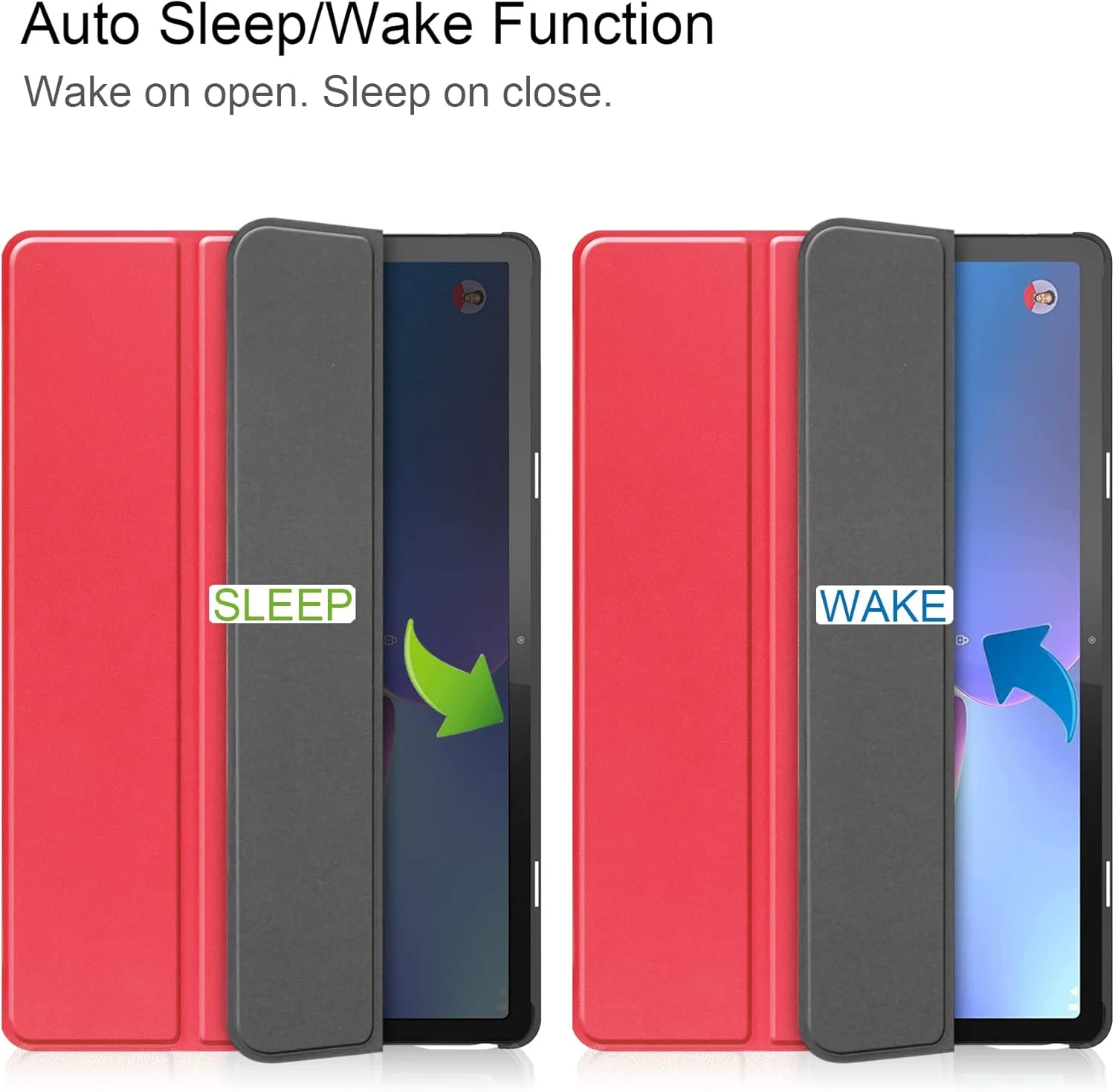 کیف تبلت RanTuo برای Lenovo Tab P11 Gen 2، روکش PU، سبک و نازک، ضد آب، ضد گرد و غبار، قاب محافظ ضد افتادن برای Lenovo Tab P11 Gen 2. (قرمز)