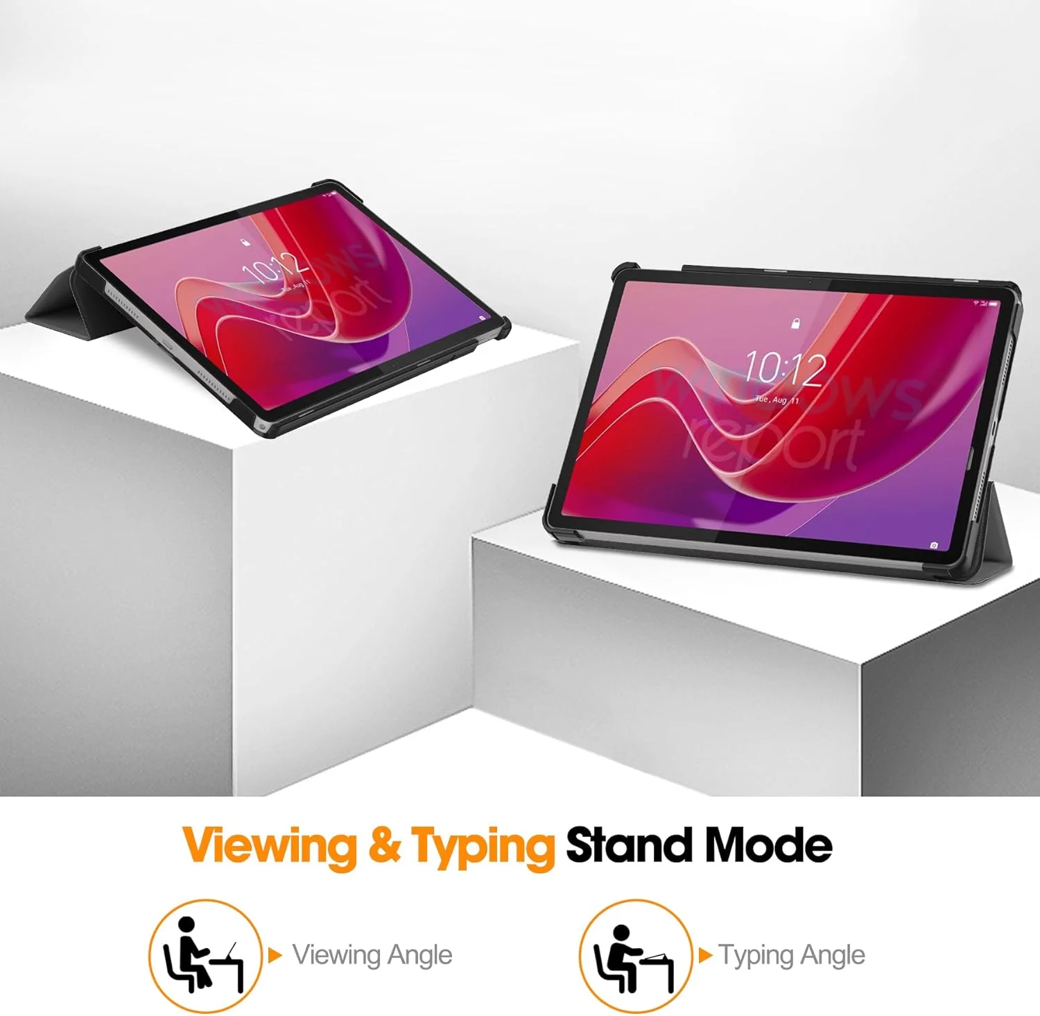 کیف تبلت RanTuo برای Lenovo Tab M11، چرم PU، سبک و نازک، ضد آب، ضد گرد و غبار، قاب محافظ ضد افتادن برای Lenovo Tab M11. (خاکستری)