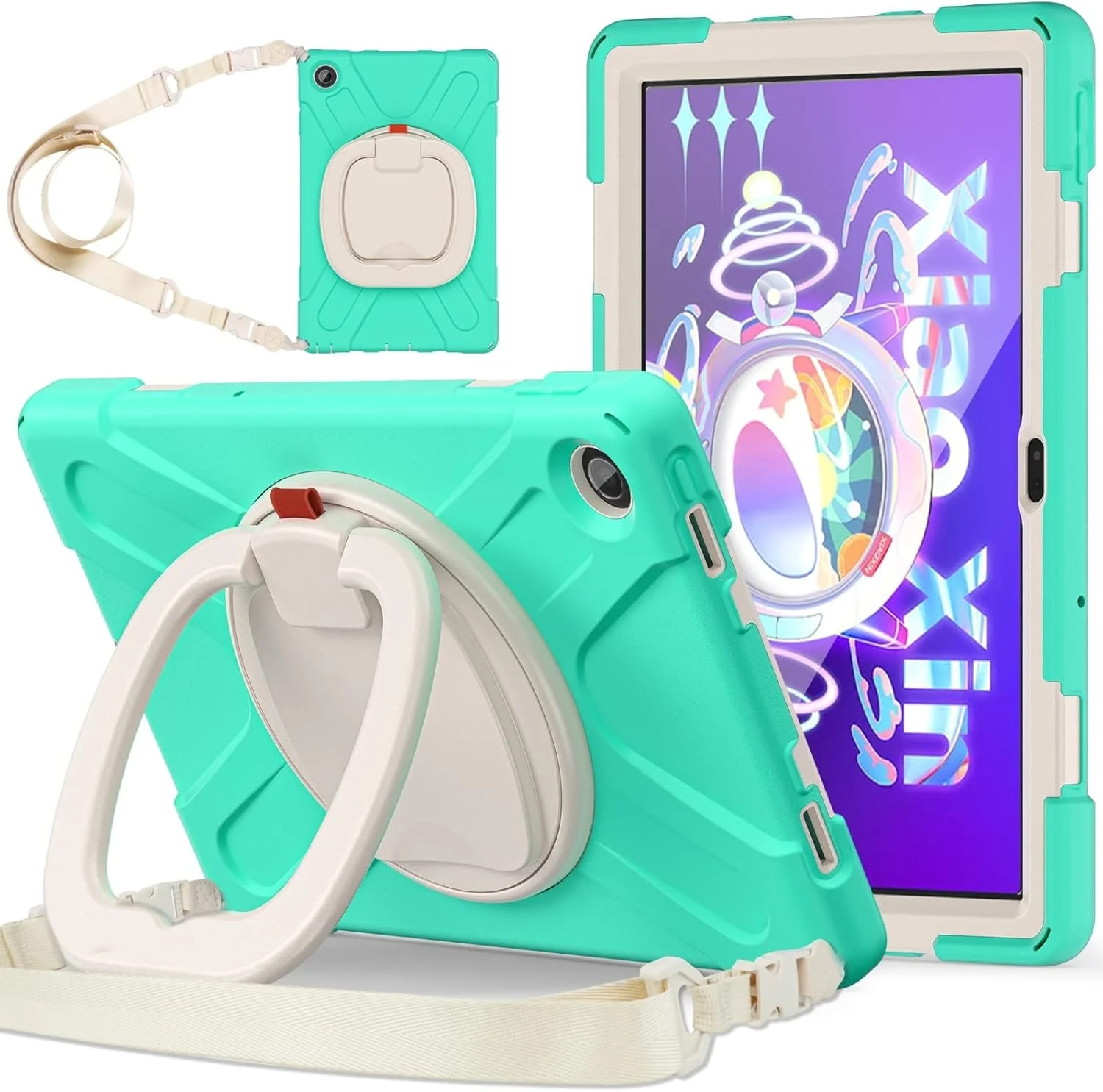 کیف محافظ تبلت QIHANG SHIHUI سیلیکونی + PC مناسب برای Lenovo Tab M10 Plus 10.6 نسل 3 سال 2022 (رنگ: سبز نعنایی) کیف محافظ تبلت QIHANG SHIHUI سیلیکونی + PC مناسب برای Lenovo Tab M10 Plus 10.6 نسل 3 سال 2022 (رنگ: سبز نعنایی)