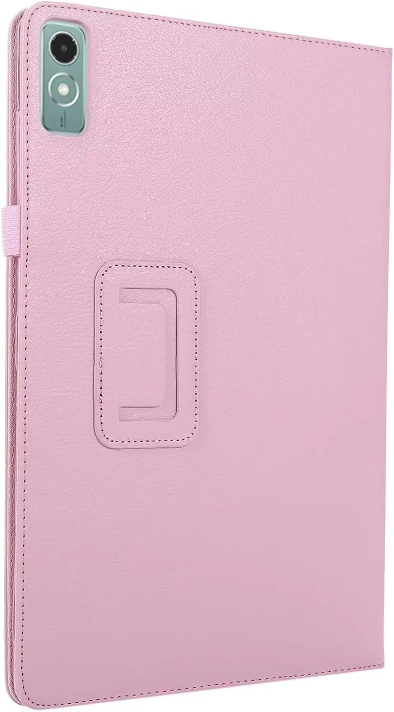کیف محافظ تبلت، سازگار با تبلت لنوو تب P12 (12.7 اینچ) مدل TB-370 / TB-371، محافظ تاشو باریک، جلد محافظ پشت ضد ضربه با نگهدارنده (رنگ: صورتی)