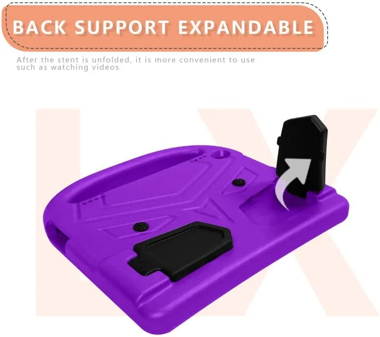 کیف تبلت نیکاکیو مناسب برای لنوو تب M10 HD نسل دوم TB-X306F/TB-X306X 10.1 اینچ 2020، مناسب کودکان، دارای دسته با استند، پوشش فوم EVA ایمن، سبک وزن، پوشش محافظ ضد ضربه، بنفش