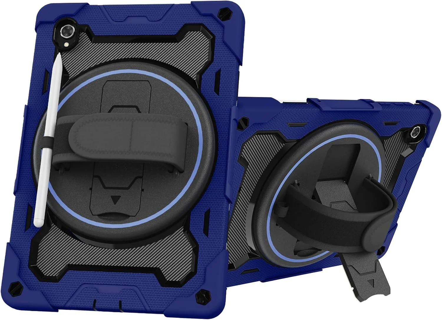 کیف تبلت nincyee برای لنوو تب K10/M10 Plus X606 10.3 اینچ، کیف سیلیکونی رنگین کمانی مقاوم در برابر ضربه برای کودکان با نگهدارنده قلم، بند شانه، پایه تاشو چرخشی، بند دستی