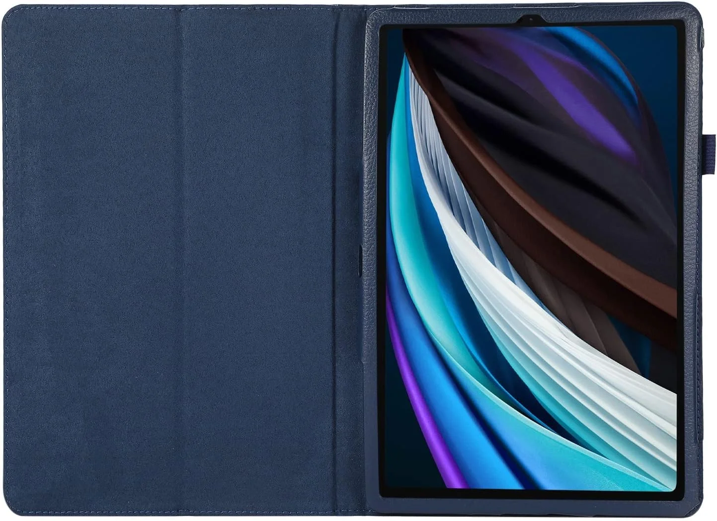 کیف تبلت با بافت چرمی سازگار با تبلت لنوو M10 TB-X505F / TB-X605F، محافظ تاشو باریک، پوشش پشتی ضد ضربه با پایه