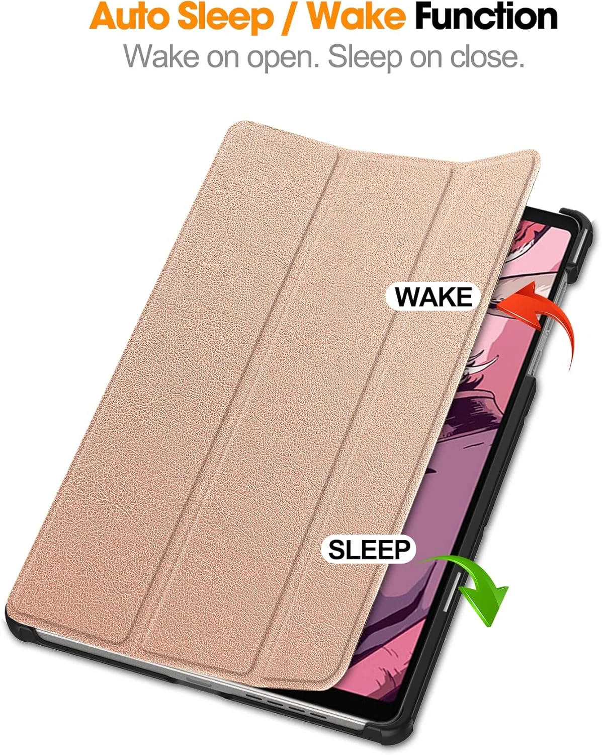 کیف تبلت RanTuo برای Lenovo Legion Y700 2023، چرم PU، سبک و نازک، ضد آب، ضد گرد و غبار، قاب محافظ ضد افتادن برای Lenovo Legion Y700 2023. (طلایی رز)