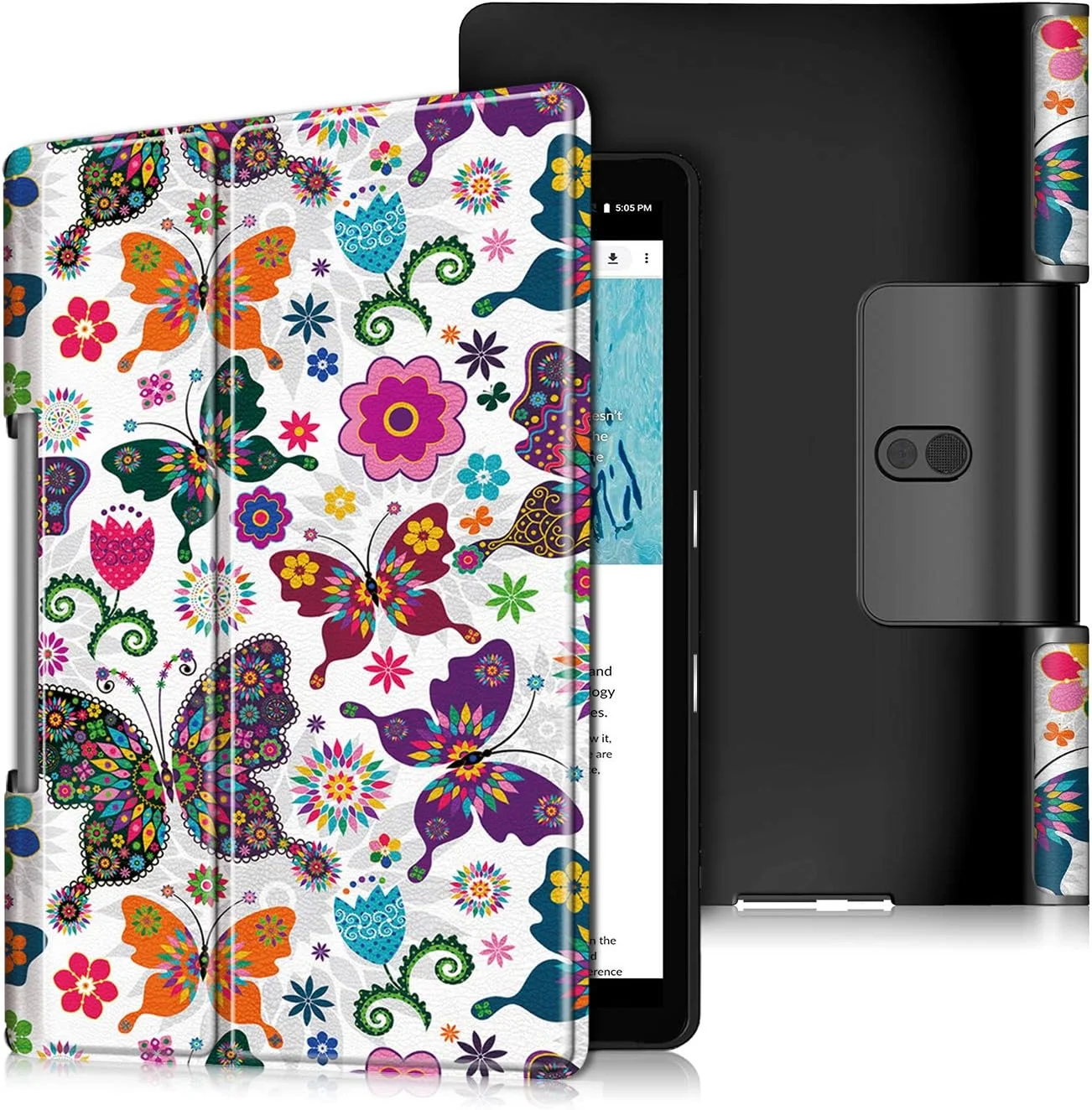 ProElite PU Leather Flip case Cover for Lenovo Yoga Smart Tab 10.1 YT-X705X & YT-X705F Tablet, Butterfly