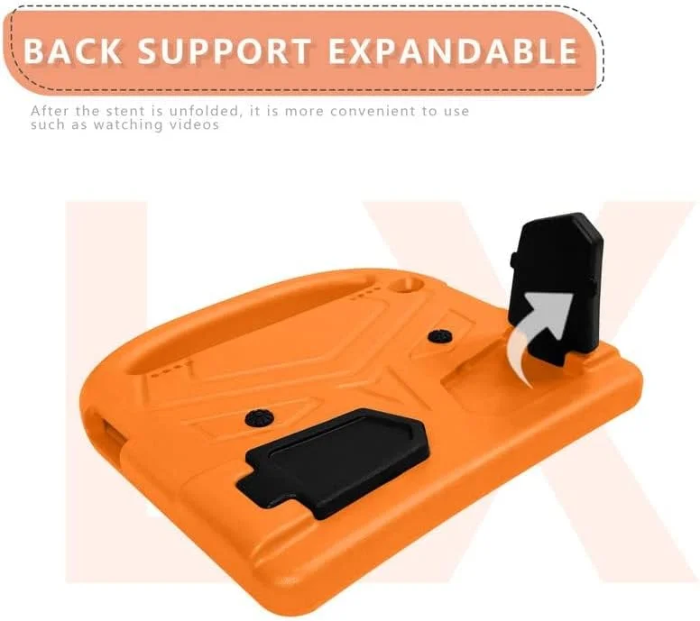 کیف تبلت نیکاگ مناسب برای لنوو تب M10 FHD Plus نسل دوم TB-X606F/TB-X606X 10.3 اینچی، مناسب کودکان، دارای دسته با پایه، پوشش فوم EVA ایمن، سبک وزن، پوشش محافظ ضد ضربه، نارنجی