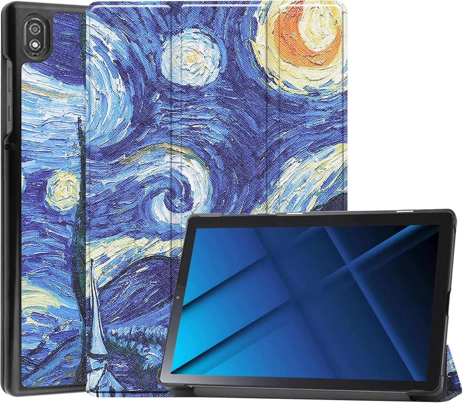 کیف تبلت RanTuo برای لنوو تب 6 2021، چرم PU، سبک و نازک، ضد آب، ضد گرد و غبار، قاب محافظ ضد افتادن برای لنوو تب 6 2021. (آسمان پر ستاره)