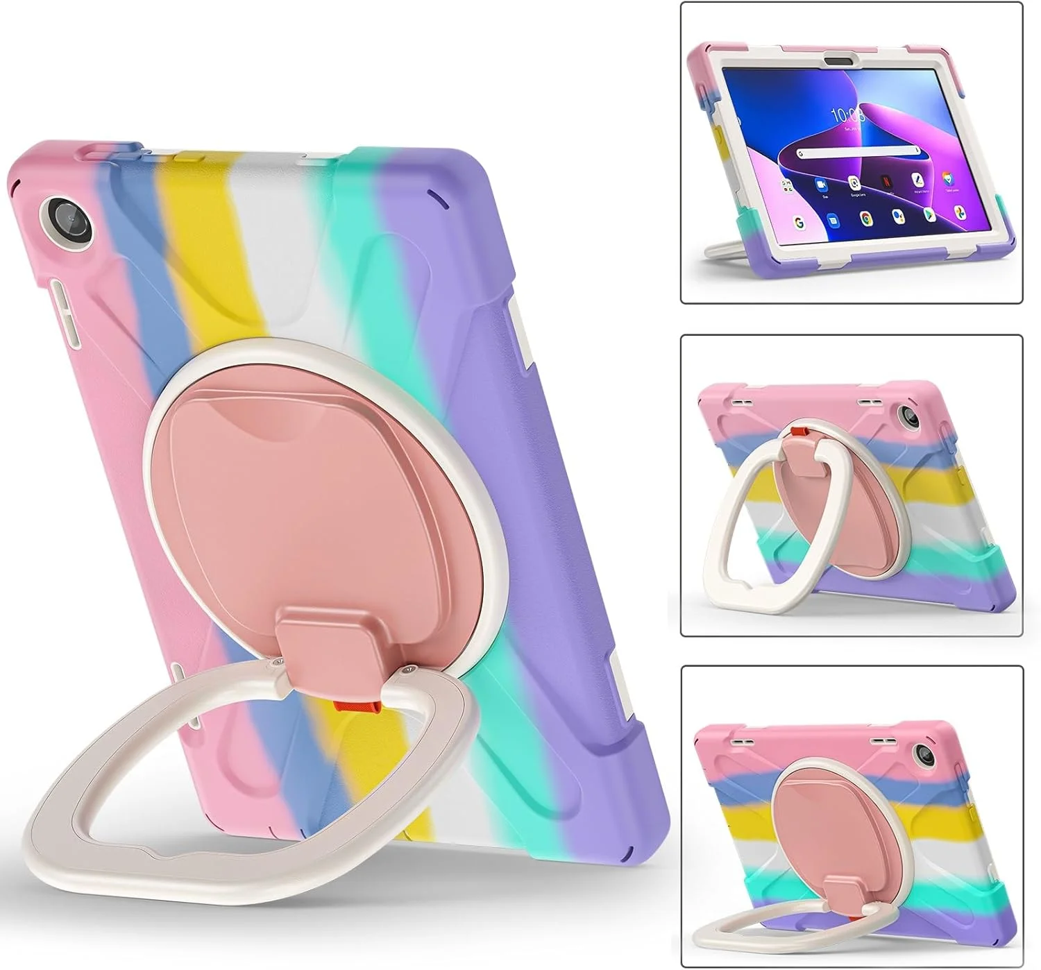 Tablet Travel Case Compatible with Lenovo Tab M10 HD 2022 3rd 10.1" TB-328FU/TB-328XU, Shockproof TPU Rugged Case for Kids, Handle Holder Multifunction 360 Degree Rotatable Tablet Travel Case Compatible with Lenovo Tab M10 HD 2022 3rd 10.1" TB-328FU/TB-328XU, Shockproof TPU Rugged Case for Kids, Handle Holder Multifunction 360 Degree Rotatable