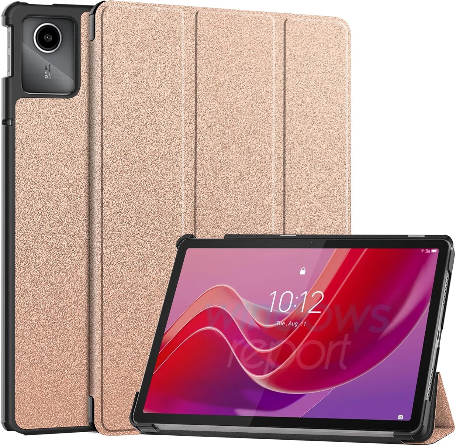 کیف تبلت RanTuo برای Lenovo Tab M11، چرم PU، سبک و نازک، ضد آب، ضد گرد و غبار، قاب محافظ ضد افتادن برای Lenovo Tab M11 (رزگلد)