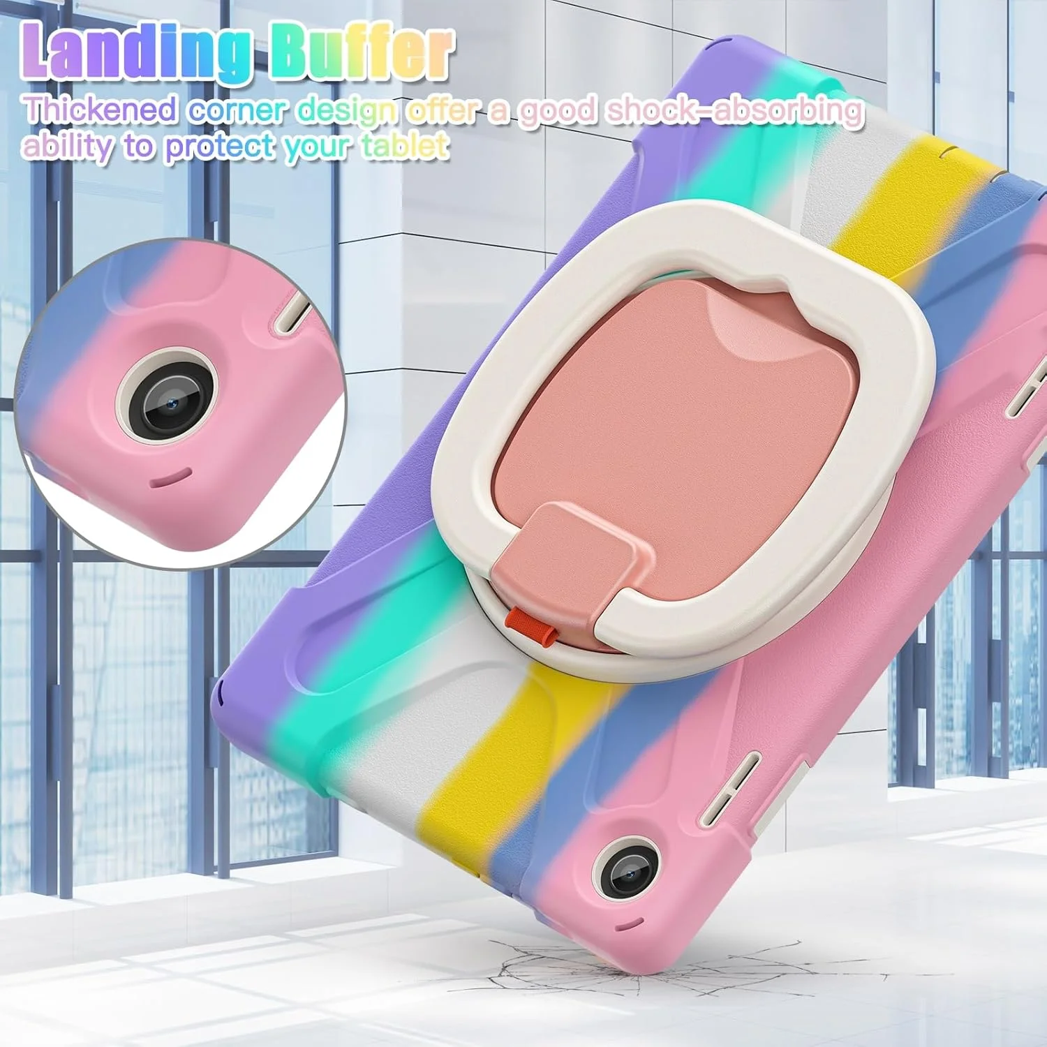 Tablet Travel Case Compatible with Lenovo Tab M10 HD 2022 3rd 10.1" TB-328FU/TB-328XU, Shockproof TPU Rugged Case for Kids, Handle Holder Multifunction 360 Degree Rotatable Tablet Travel Case Compatible with Lenovo Tab M10 HD 2022 3rd 10.1" TB-328FU/TB-328XU, Shockproof TPU Rugged Case for Kids, Handle Holder Multifunction 360 Degree Rotatable