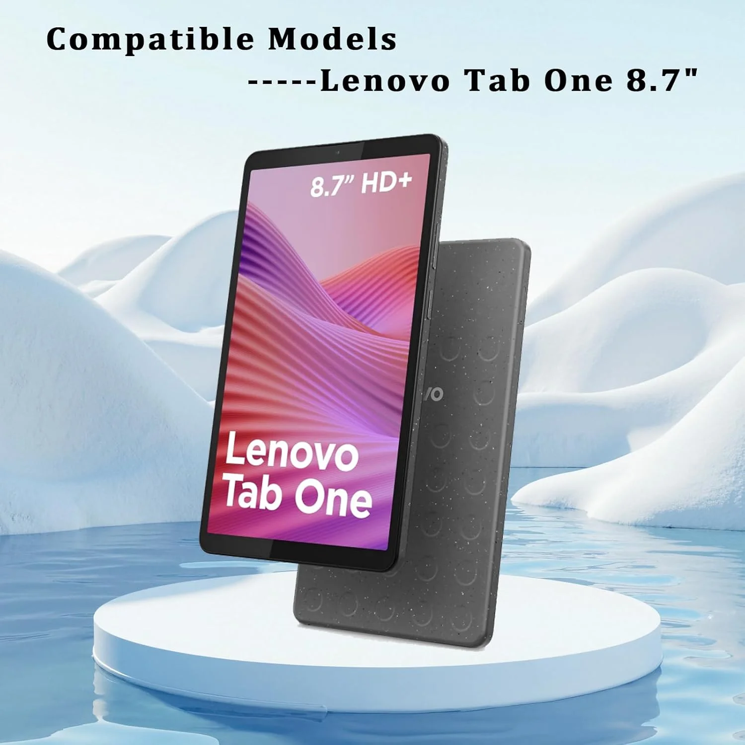 کاور تبلت لنوو تب وان 8.7 اینچی، کاور سیلیکونی تبلت با هولدر PC از XLTTONG، ضد ضربه برای لنوو تب وان (مشکی)