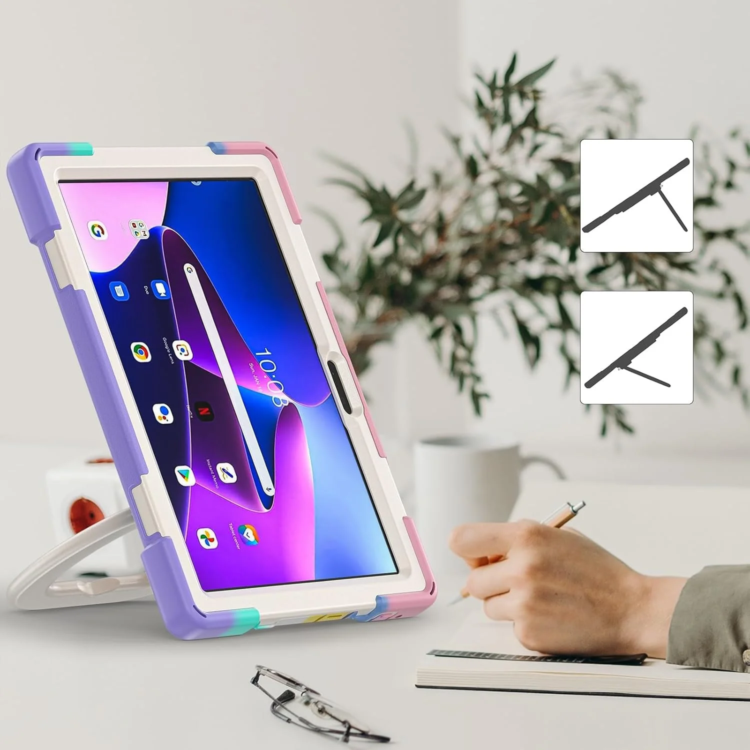 Tablet Travel Case Compatible with Lenovo Tab M10 HD 2022 3rd 10.1" TB-328FU/TB-328XU, Shockproof TPU Rugged Case for Kids, Handle Holder Multifunction 360 Degree Rotatable Tablet Travel Case Compatible with Lenovo Tab M10 HD 2022 3rd 10.1" TB-328FU/TB-328XU, Shockproof TPU Rugged Case for Kids, Handle Holder Multifunction 360 Degree Rotatable