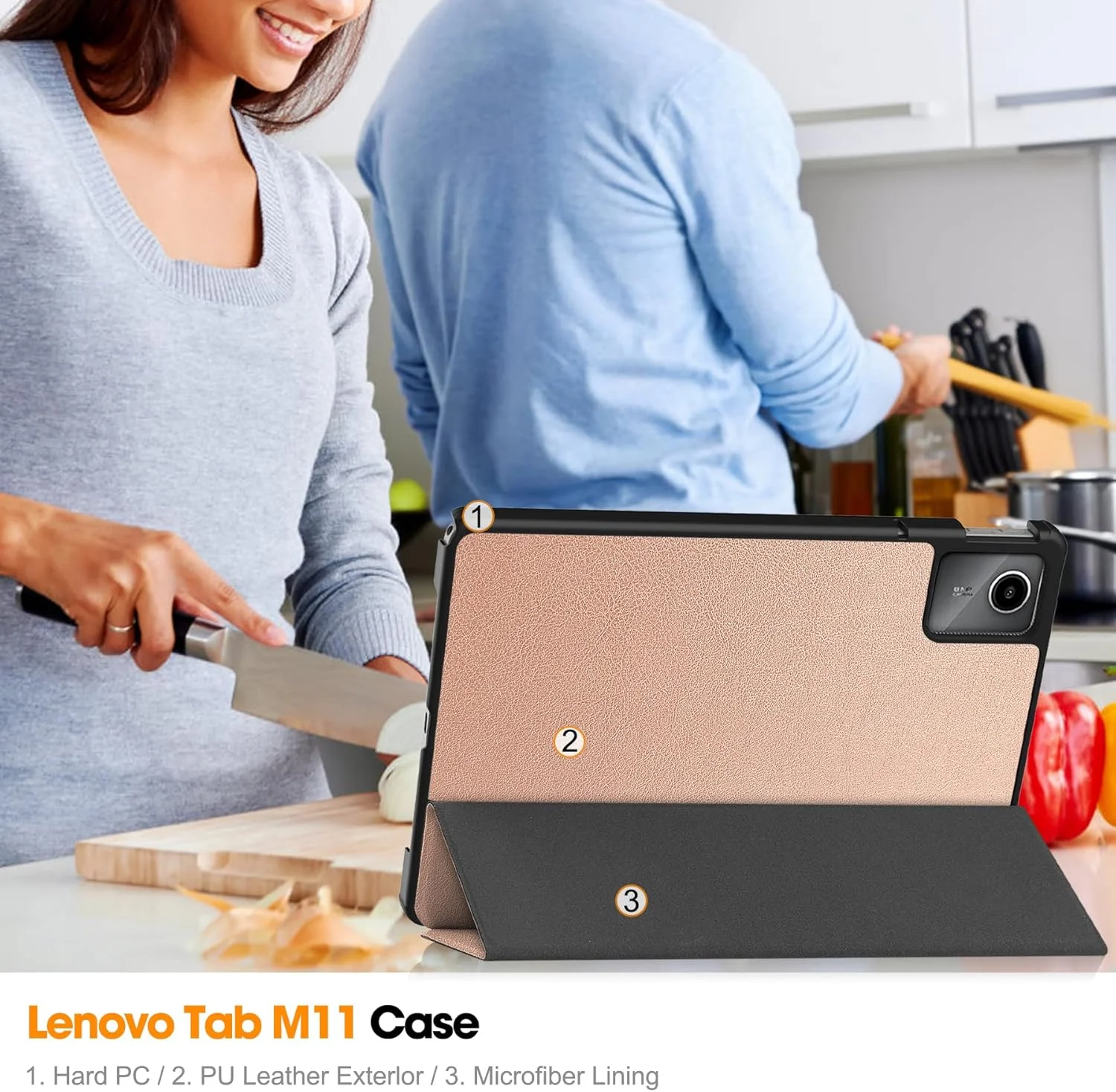 کیف تبلت RanTuo برای Lenovo Tab M11، چرم PU، سبک و نازک، ضد آب، ضد گرد و غبار، قاب محافظ ضد افتادن برای Lenovo Tab M11 (رزگلد) کیف تبلت RanTuo برای Lenovo Tab M11، چرم PU، سبک و نازک، ضد آب، ضد گرد و غبار، قاب محافظ ضد افتادن برای Lenovo Tab M11 (رزگلد)