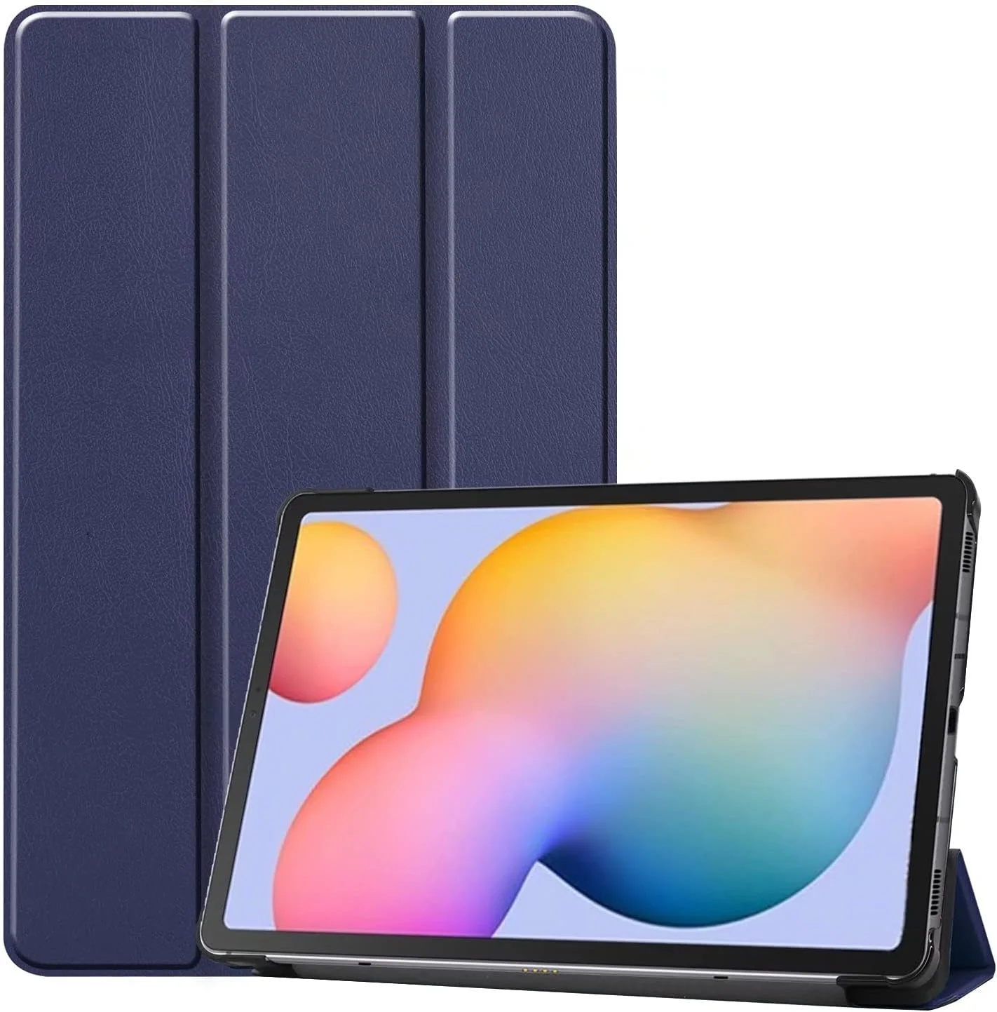کیف Wuzixi برای تبلت Lenovo Yoga Tab 11، کیف تبلت چرمی ممتاز، فوق العاده نازک و سبک، روکش کیف برای تبلت Lenovo Yoga Tab 11. آبی تیره