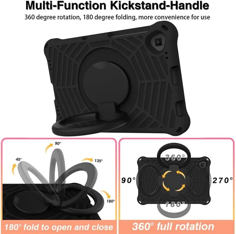 کیف محافظ تبلت کودکانه نیکاکیو مناسب برای لنوو تب K10 (مدل 2021) سایز 10.3 اینچ، فوم EVA با طرح تار عنکبوت، دارای استند حلقه ای و بند شانه ای، مناسب برای لنوو K10 TB-X6C6F TB-X6C6X TB-X6C6NBF، مشکی کیف محافظ تبلت کودکانه نیکاکیو مناسب برای لنوو تب K10 (مدل 2021) سایز 10.3 اینچ، فوم EVA با طرح تار عنکبوت، دارای استند حلقه ای و بند شانه ای، مناسب برای لنوو K10 TB-X6C6F TB-X6C6X TB-X6C6NBF، مشکی