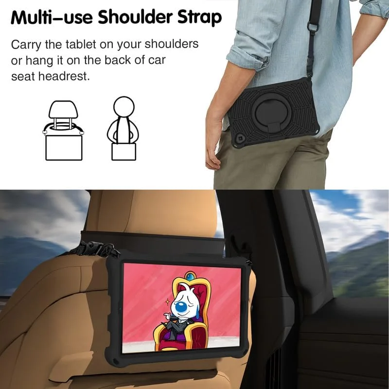 کیف محافظ تبلت کودکانه نیکاکیو مناسب برای لنوو تب K10 (مدل 2021) سایز 10.3 اینچ، فوم EVA با طرح تار عنکبوت، دارای استند حلقه ای و بند شانه ای، مناسب برای لنوو K10 TB-X6C6F TB-X6C6X TB-X6C6NBF، مشکی کیف محافظ تبلت کودکانه نیکاکیو مناسب برای لنوو تب K10 (مدل 2021) سایز 10.3 اینچ، فوم EVA با طرح تار عنکبوت، دارای استند حلقه ای و بند شانه ای، مناسب برای لنوو K10 TB-X6C6F TB-X6C6X TB-X6C6NBF، مشکی