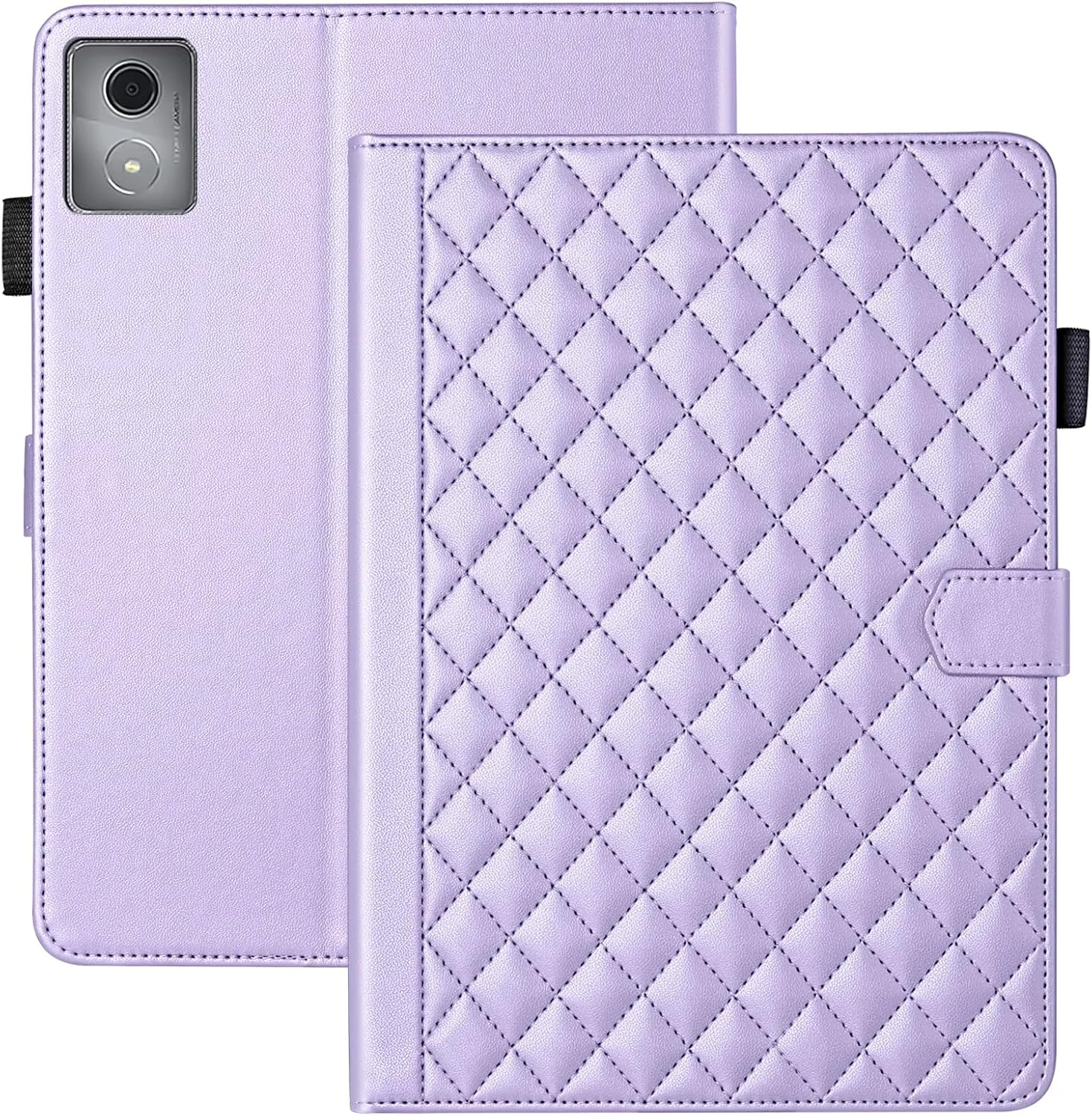 کیف محافظ چرمی ویتازی مناسب برای تبلت لنوو تب K11 پلاس/M11 پلاس 11.45 اینچی 2024 مدل TB352FU، کیف محافظ چرمی PU تجاری برای لنوو M11 پلاس با جای کارت و استند، بنفش