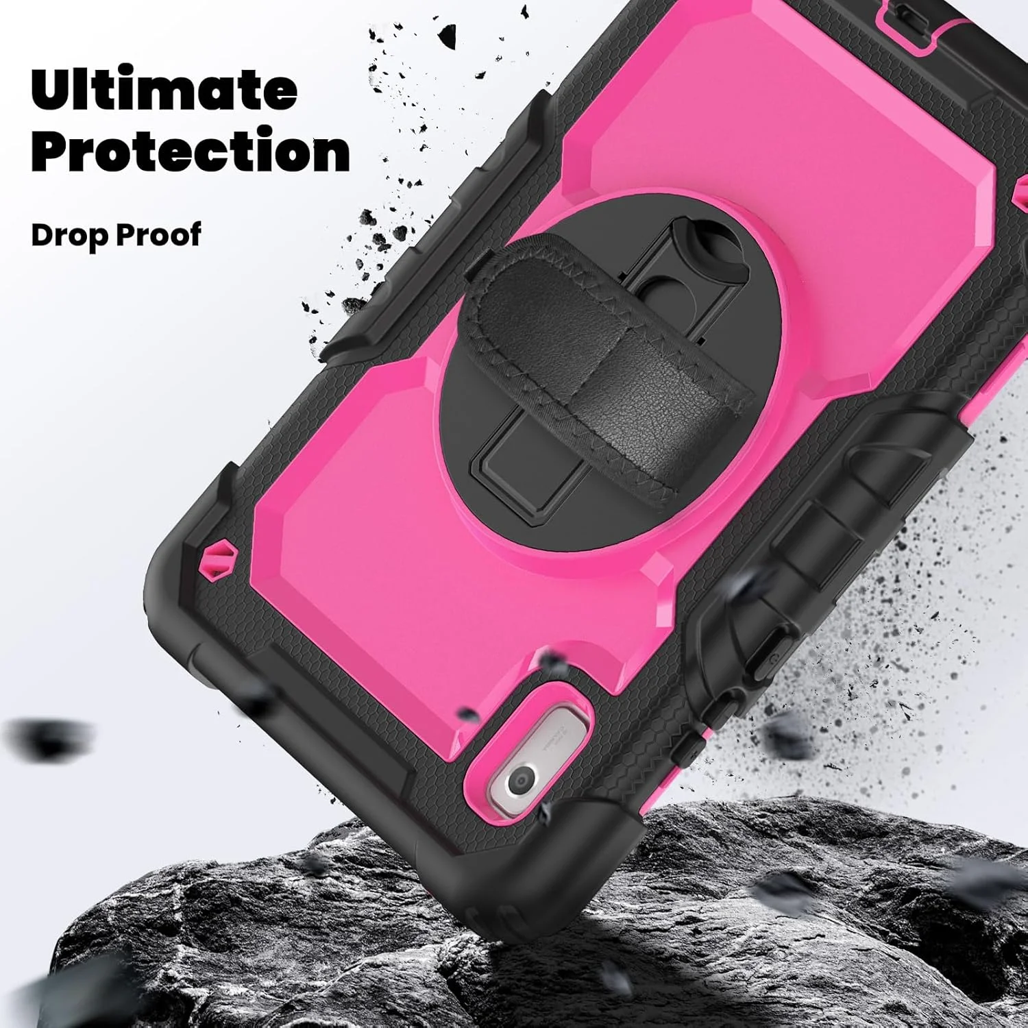 کیف محافظ تبلت مقاوم Nincyee برای Lenovo Tab M9 9 اینچ 2023 TB310، کاور سیلیکونی ضد ضربه رنگین کمانی 3 در 1 با نگهدارنده مداد، بند شانه، بند دستی، پایه تاشو