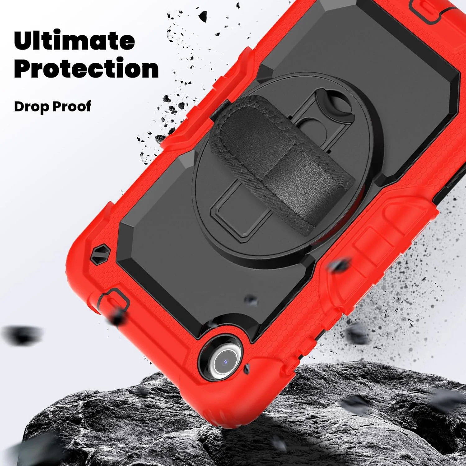 کیف محافظ تبلت سنگین Nincyee برای Lenovo Tab M8 8 اینچی نسل 4 سال 2024، کاور سیلیکونی ضد ضربه رنگین کمانی 3 در 1 با نگهدارنده مداد، بند شانه، بند دستی، پایه تاشو