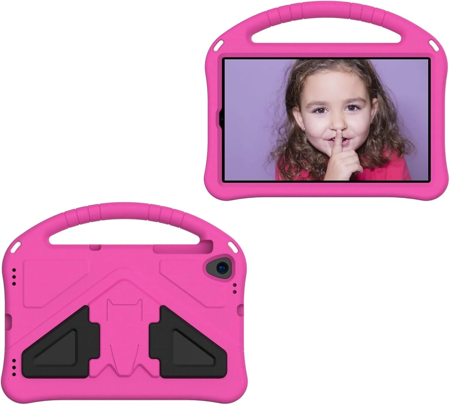 کیف تبلت کودکانه مسافرتی سازگار با تبلت Lenovo Tab K10 TB-X6C6F TB-X6C6L TB-X6C6X (2021)، روکش محافظ ضد ضربه، مقاوم در برابر سقوط، دارای دسته محافظ و پایه