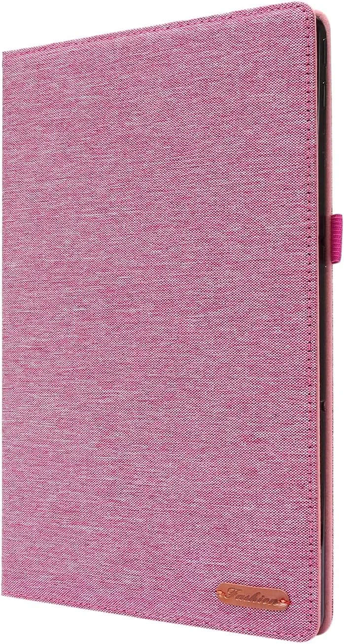 کاور محافظ تبلت لنوو تب P11 پرو 11.5 اینچ (2020) مدل TB-J706F TB-J706L، بافت پارچه ای نرم و سبک TPU با قابلیت خواب/بیدار شدن خودکار و 2 جای کارت - صورتی رز