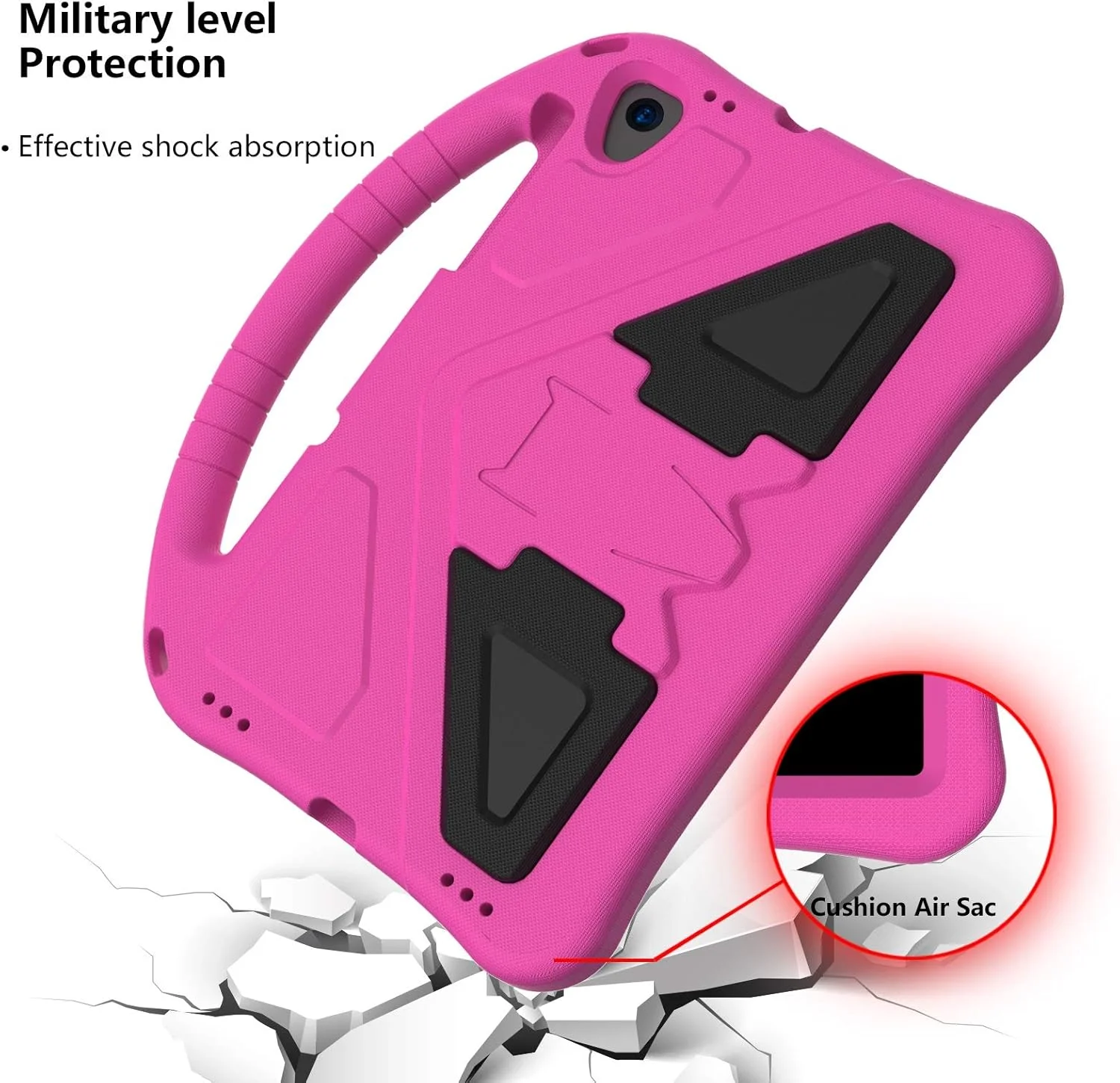 کیف تبلت کودکانه مسافرتی سازگار با تبلت Lenovo Tab K10 TB-X6C6F TB-X6C6L TB-X6C6X (2021)، روکش محافظ ضد ضربه، مقاوم در برابر سقوط، دارای دسته محافظ و پایه کیف تبلت کودکانه مسافرتی سازگار با تبلت Lenovo Tab K10 TB-X6C6F TB-X6C6L TB-X6C6X (2021)، روکش محافظ ضد ضربه، مقاوم در برابر سقوط، دارای دسته محافظ و پایه