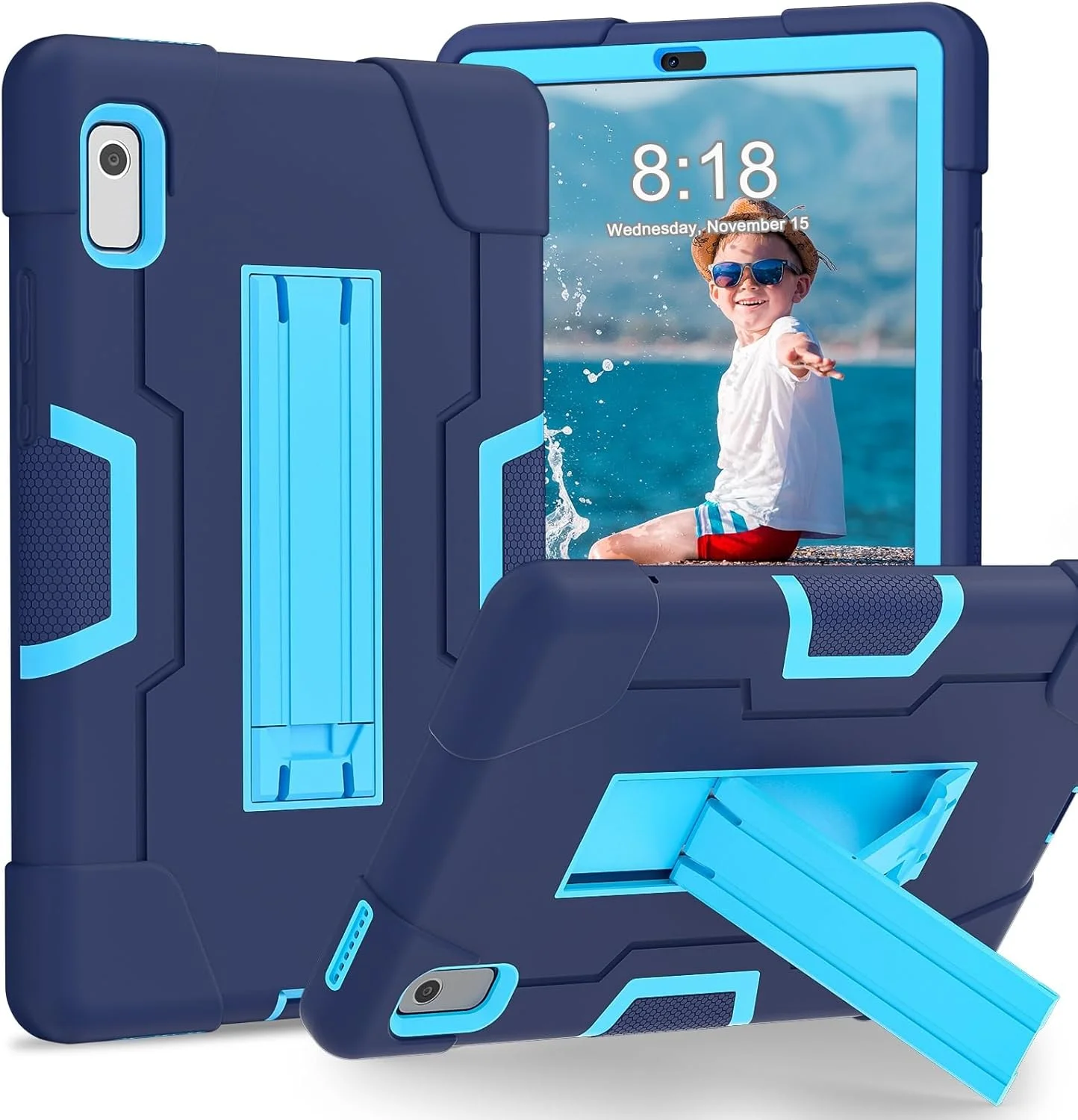 محافظ تبلت سازگار با لنوو تب M9 TB-310FU 2023، قاب سیلیکونی تبلت با پایه، پوشش محافظ مقاوم در برابر ضربه و بادوام سازگار با لنوو تب M