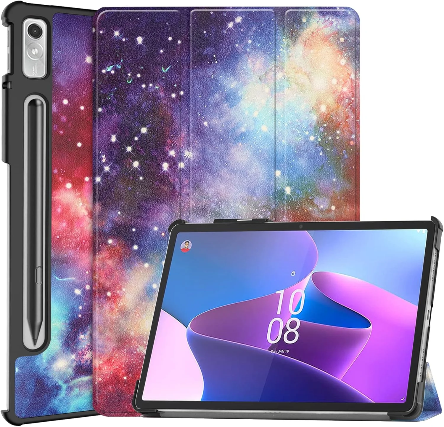 کیف تبلت RanTuo برای Lenovo Tab P11 Pro Gen 2، روکش PU، سبک و نازک، ضد آب، ضد گرد و غبار، قاب محافظ ضد افتادن برای Lenovo Tab P11 Pro Gen 2. (کهکشان)