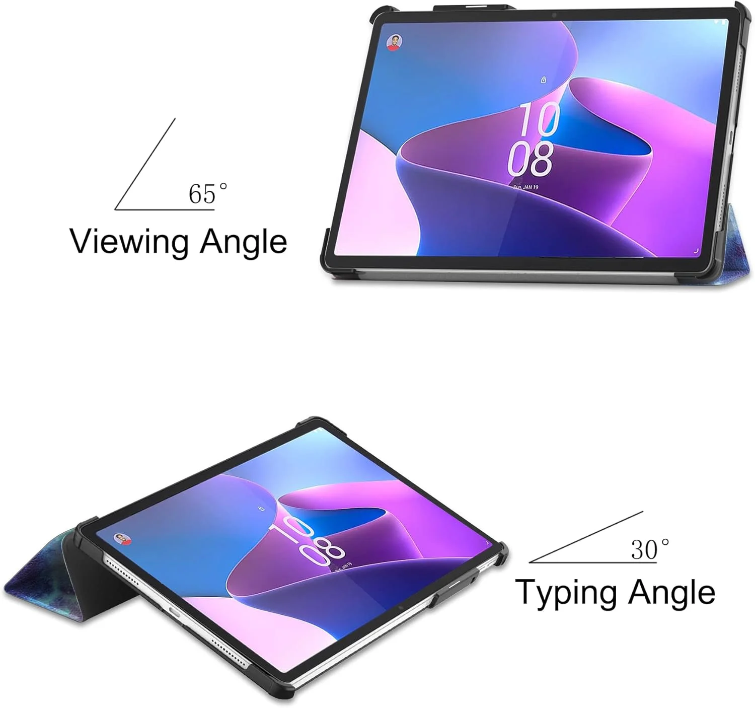 کیف تبلت RanTuo برای Lenovo Tab P11 Pro Gen 2، روکش PU، سبک و نازک، ضد آب، ضد گرد و غبار، قاب محافظ ضد افتادن برای Lenovo Tab P11 Pro Gen 2. (کهکشان)