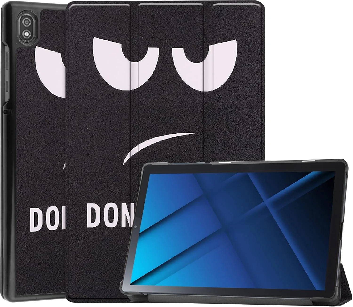کیف تبلت RanTuo برای لنوو تب 6 2021، چرم PU، سبک و نازک، ضد آب، ضد گرد و غبار، قاب محافظ ضد افتادن برای لنوو تب 6 2021. (چشم های بزرگ)