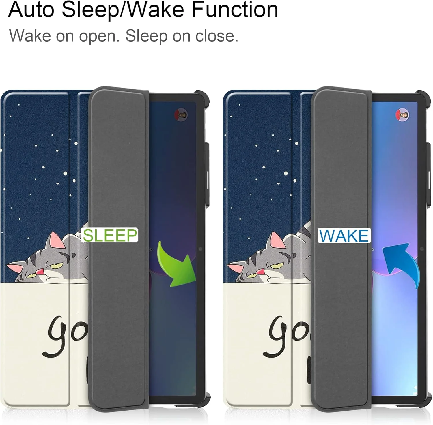 کیف تبلت RanTuo برای Lenovo Tab P11 Pro Gen 2، چرم PU، سبک و نازک، ضد آب، ضد گرد و غبار، محافظ ضد افتادن برای Lenovo Tab P11 Pro Gen 2. (گربه تنبل)