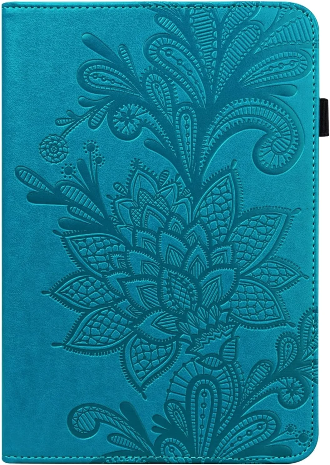 کیف تبلت چرمی ZZjingli با طرح گل توری برجسته برای تبلت لنوو تب K10 (آبی)(بنفش)(قهوه ای)(طلایی)(سبز) (رنگ: آبی)