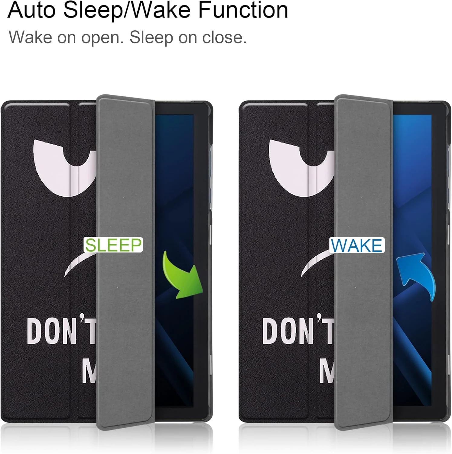 کیف تبلت RanTuo برای لنوو تب 6 2021، چرم PU، سبک و نازک، ضد آب، ضد گرد و غبار، قاب محافظ ضد افتادن برای لنوو تب 6 2021. (چشم های بزرگ)