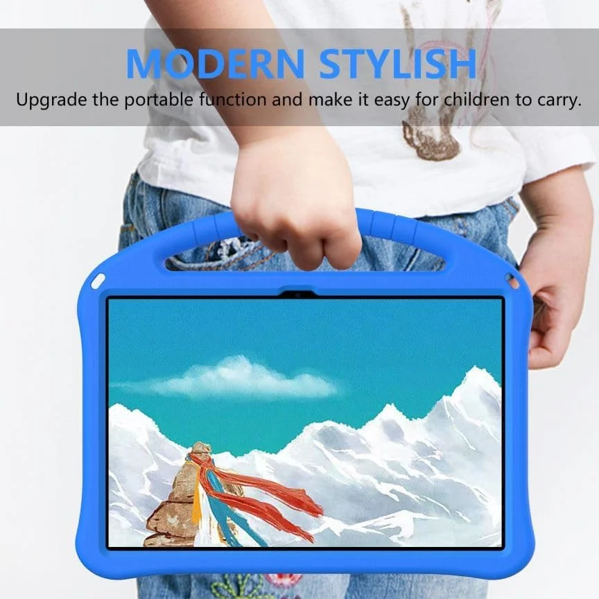 BLCshine Kids Case for Lenovo Tab P12 12.7 inch TB-370FU 2023 with Stylus Holder, Durable Shockproof EVA Protective Case Built-in Handle with Folding Kickstand & Shoulder Strap - Blue BLCshine Kids Case for Lenovo Tab P12 12.7 inch TB-370FU 2023 with Stylus Holder, Durable Shockproof EVA Protective Case Built-in Handle with Folding Kickstand & Shoulder Strap - Blue