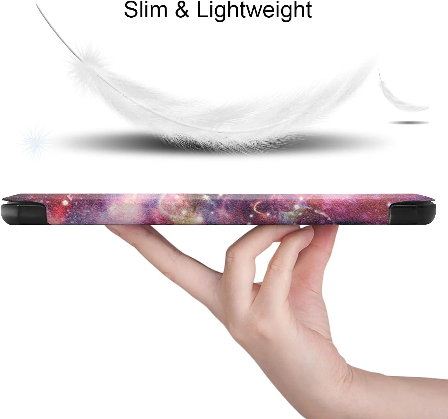 کیف تبلت RanTuo برای Lenovo Tab M7 (نسل سوم)، چرم PU، سبک و نازک، ضد آب، ضد گرد و غبار، قاب محافظ ضد افتادن برای Lenovo Tab M7 (نسل سوم). (کهکشان)