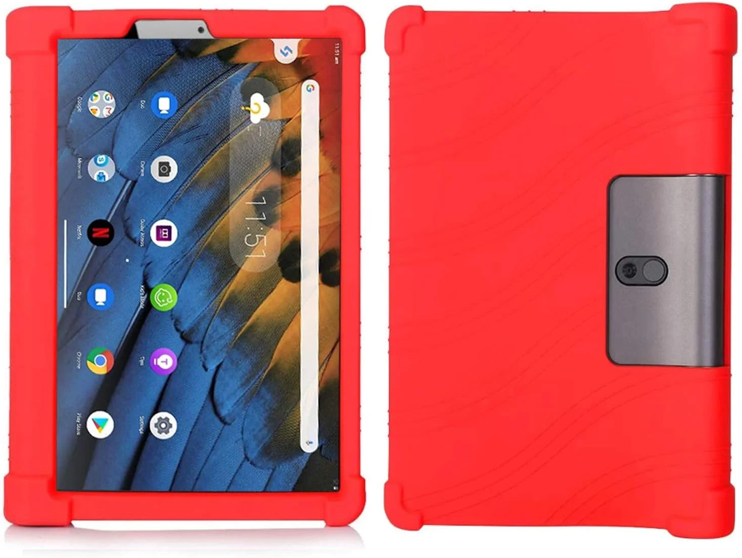 کاور سیلیکونی Chstls مناسب برای تبلت لنوو یوگا تب 5 (مدل: YT-X705F) 10.1 اینچ 2019، کاور پشتی سیلیکونی نرم ضد ضربه، کاور سبک و مناسب کودکان برای تبلت 10.1 اینچی لنوو یوگا اسمارت تب - قرمز کاور سیلیکونی Chstls مناسب برای تبلت لنوو یوگا تب 5 (مدل: YT-X705F) 10.1 اینچ 2019، کاور پشتی سیلیکونی نرم ضد ضربه، کاور سبک و مناسب کودکان برای تبلت 10.1 اینچی لنوو یوگا اسمارت تب - قرمز