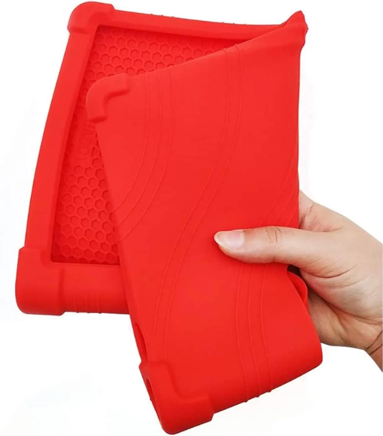 کاور سیلیکونی Chstls مناسب برای تبلت لنوو یوگا تب 5 (مدل: YT-X705F) 10.1 اینچ 2019، کاور پشتی سیلیکونی نرم ضد ضربه، کاور سبک و مناسب کودکان برای تبلت 10.1 اینچی لنوو یوگا اسمارت تب - قرمز