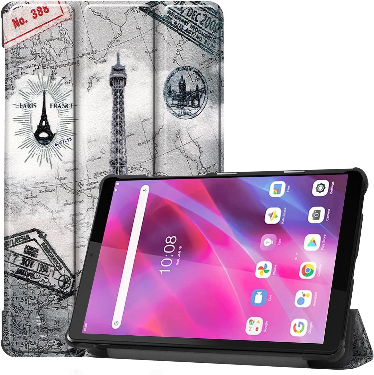 کیف تبلت RanTuo برای لنوو تب M8 (نسل 3)، چرم PU، سبک و نازک، ضد آب، ضد گرد و غبار، کیف محافظ ضد افتادن برای لنوو تب M8 (نسل 3). (برج آهنی) کیف تبلت RanTuo برای لنوو تب M8 (نسل 3)، چرم PU، سبک و نازک، ضد آب، ضد گرد و غبار، کیف محافظ ضد افتادن برای لنوو تب M8 (نسل 3). (برج آهنی)