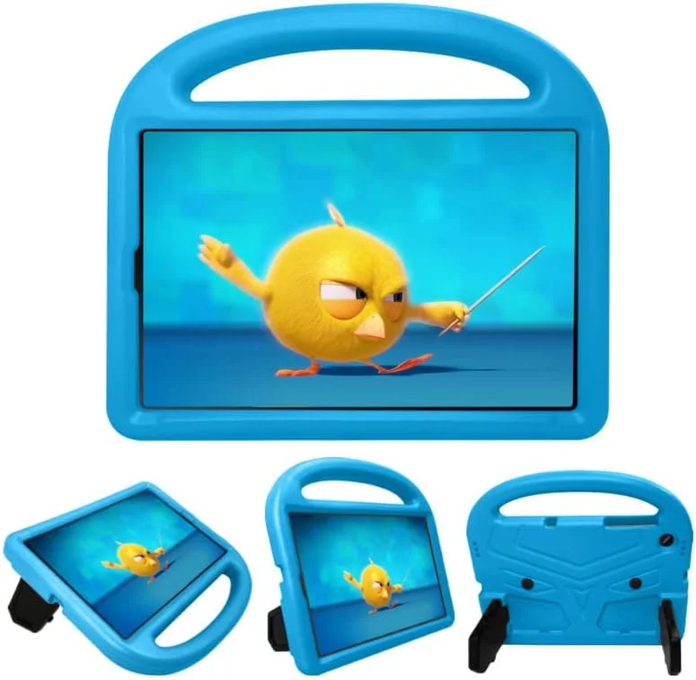 کیف تبلت نیکاکیو برای لنوو تب M10 HD TB-X505F TB-X505L TB-X605F 10.1 اینچی، مناسب کودکان، دارای دسته با پایه، پوشش فوم EVA ایمن، سبک وزن، پوشش محافظ ضد ضربه، آبی